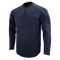 The Condor Trident Long Sleeve Battle Top is a navy blue tactical shirt featuring a quarter-zip collar, chest seam detail, and a patch area on the upper left sleeve.